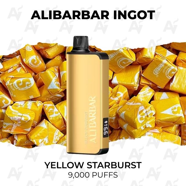 Alibarbar Ingot 9000 Puffs Yellow Starburst
