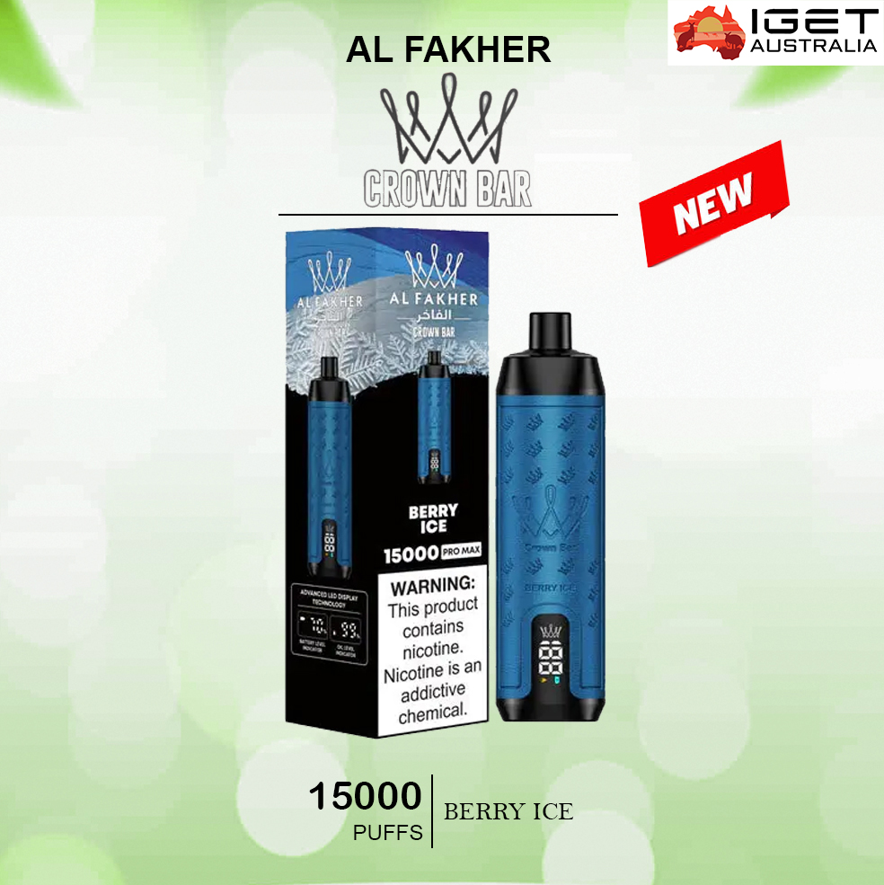 ALFAKHER CROWN BAR – BERRY ICE – 15000 PUFFS