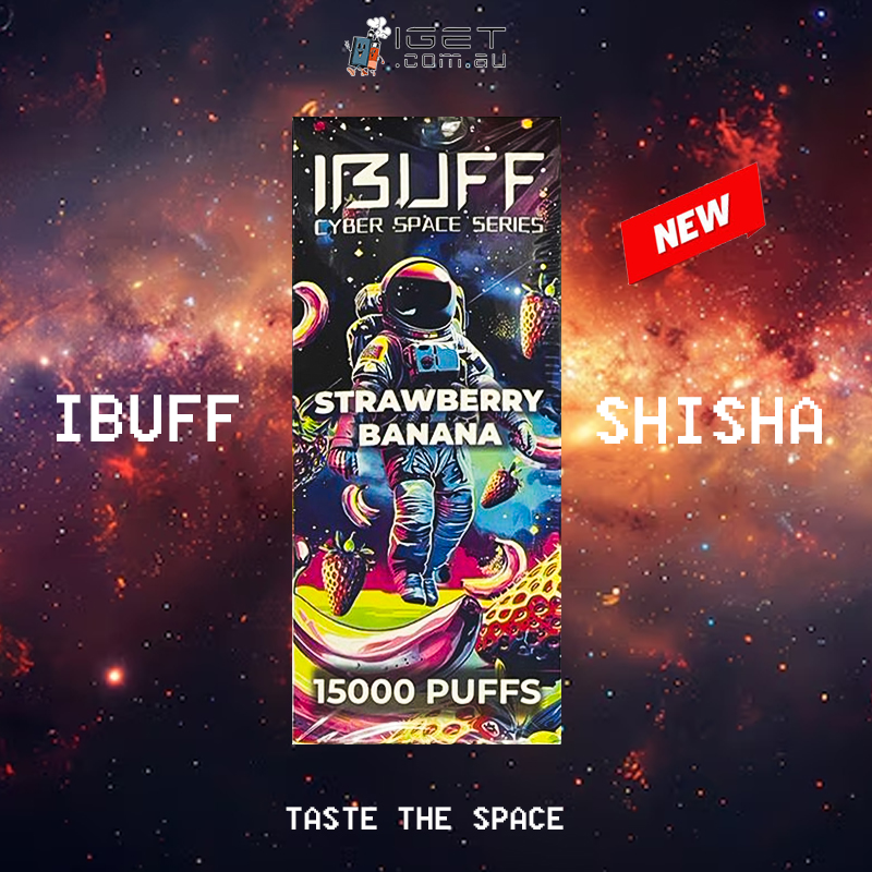 IBUFF SHISHA – STRAWBERRY BANANA – 15000 PUFFS