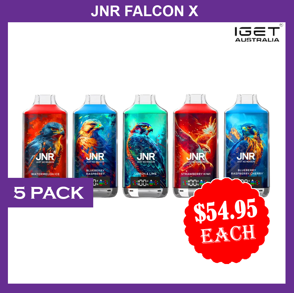 JNR FALCON X – 18000 PUFFS – 5 PACK