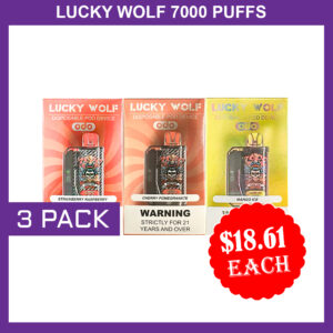 LUCKY WOLF 7000 PUFFS – 3 PACK