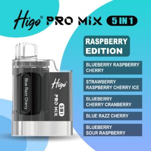 Higo PRO MIX 5 IN 1 – RASPBERRY EDITION – 6000 PUFFS