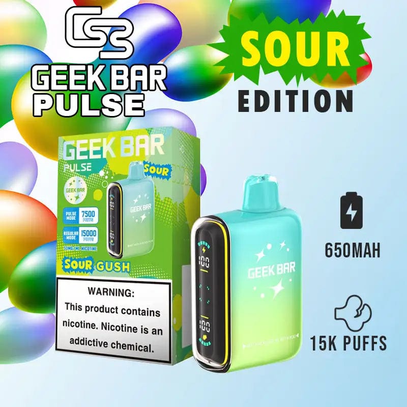 Geek Bar Pulse 15000 Disposable Vape (5%, 15000 Puffs) – Sour Gush*