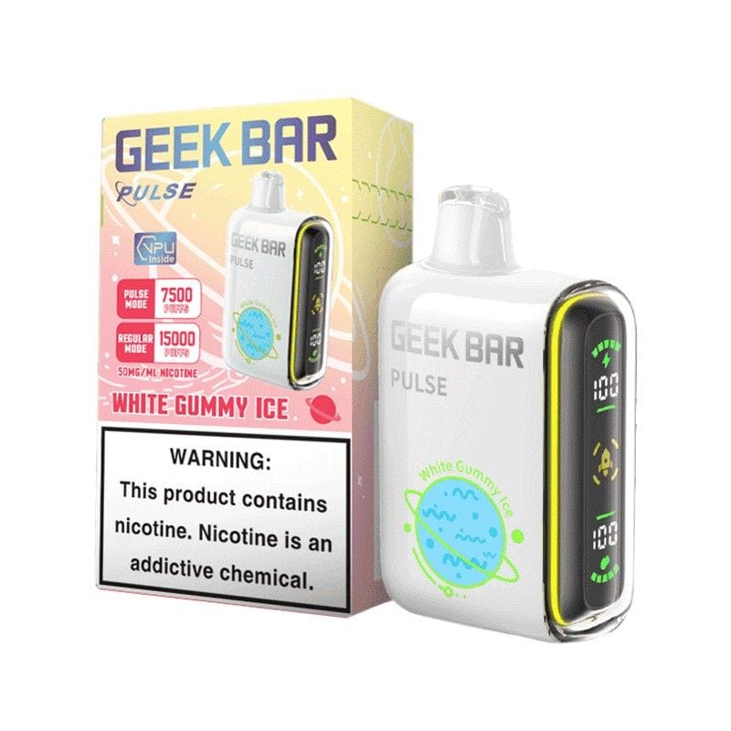 Geek Bar Pulse 15000 Disposable Vape (5%, 15000 Puffs) – White Gummy Ice*