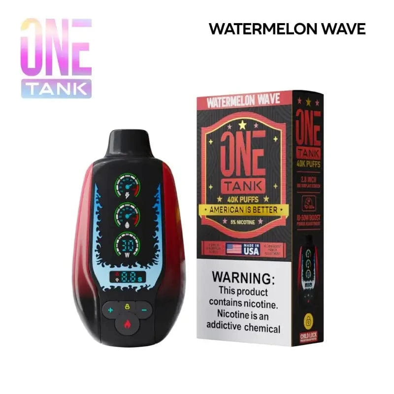 One Tank 40K Disposable Vape (5%, 40000 Puffs) – Watermelon Wave