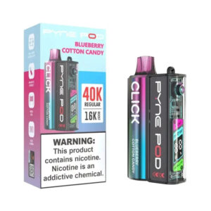 Pyne Pod Click 40K Disposable Vape Kit (5%, 40000 Puffs) – Blueberry Cotton Candy