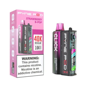 Pyne Pod Click 40K Disposable Vape Kit (5%, 40000 Puffs) – Strawberry B-Pop