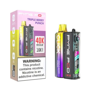Pyne Pod Click 40K Disposable Vape Kit (5%, 40000 Puffs) – Triple Berry Punch.