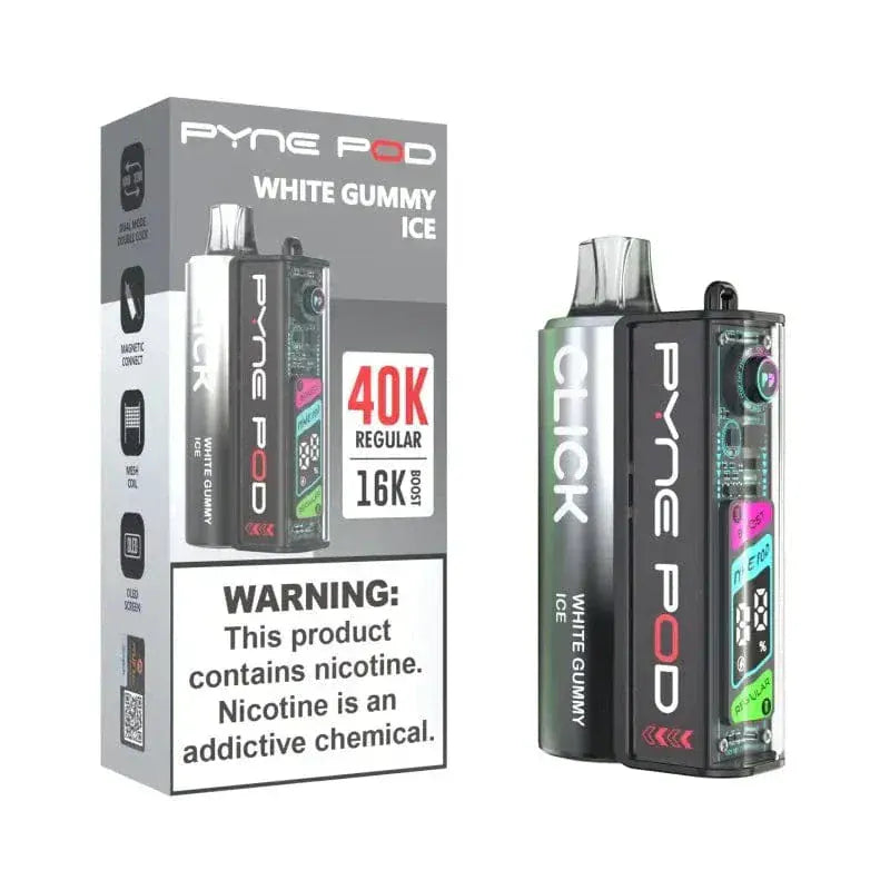 Pyne Pod Click 40K Disposable Vape Kit (5%, 40000 Puffs) (100% off) – White Gummy Ice