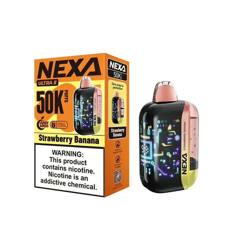 VOOPOO NEXA Ultra II 50K Disposable Vape (5%, 50000 Puffs) – Strawberry Banana
